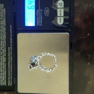 Gorgeous OOAK Sterling Silver with 2 Genuine Raw Sapphire Crystals.  Engagement